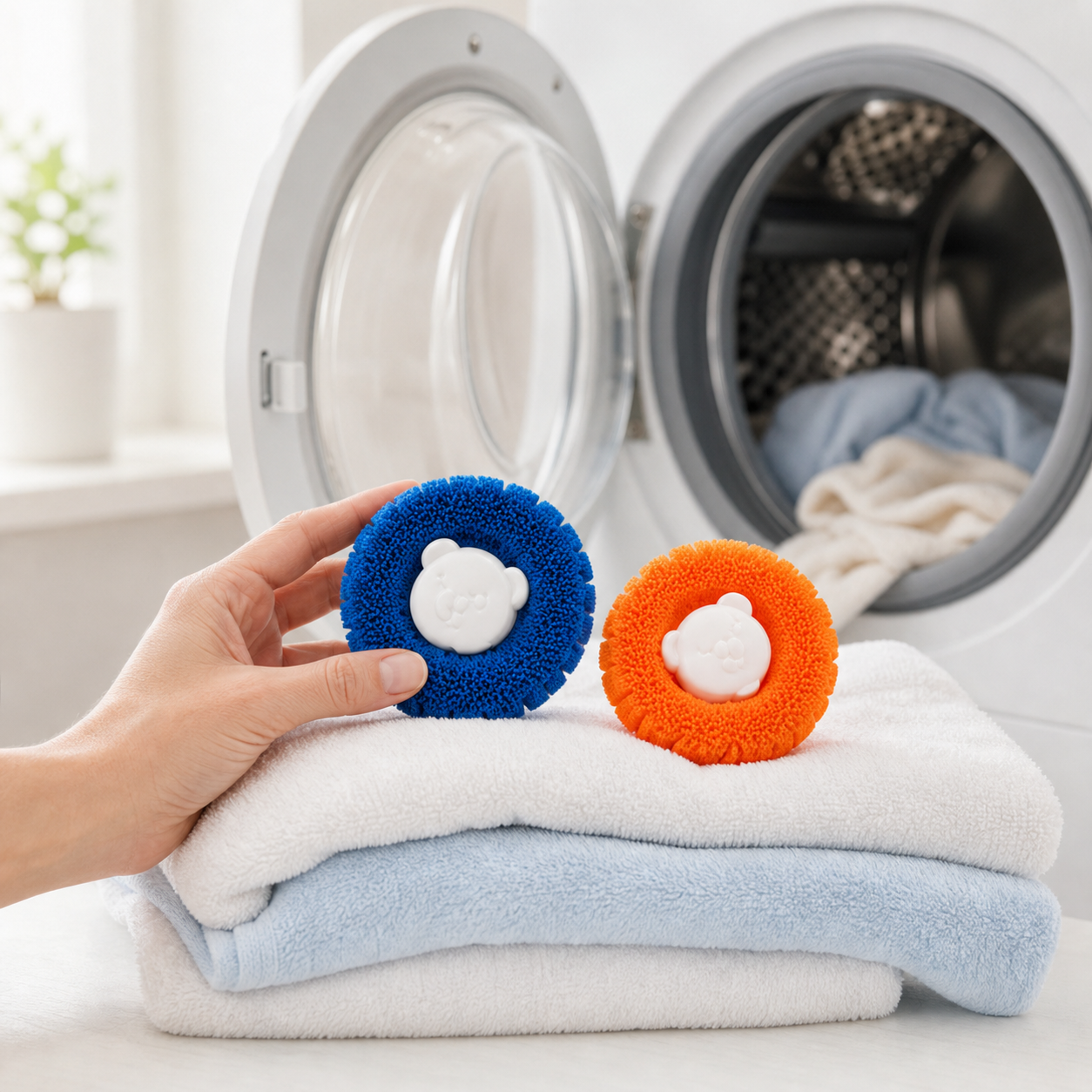 Dog and cat in a bright laundry room with PawSift